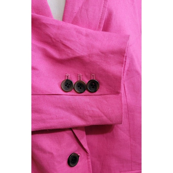 NWT Talbots Pink Linen Blazer - Picture 7 of 8